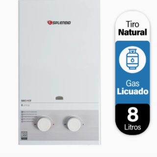 Calefont 8 litros Gas licuado Tiro natural Splendid